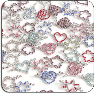 VALUE PACK OF MIX RHODIUM PLATED RHODIUM PLATED BELLY CLIPS - PACK OF 500 PCS
