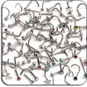 VALUE PACK OF MIX SURGICAL STEEL NOSE STUDS - PACK OF 1000 PCS