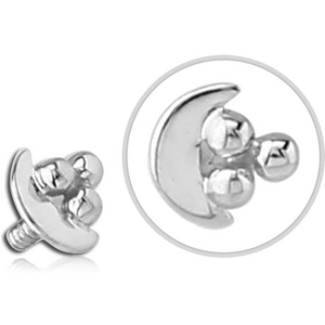 14K WHITE GOLD FOR 1.2MM INTERNALLY THREADED PINS