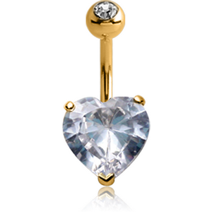 18K WHITE GOLD DOUBLE JEWELLED NAVEL BANANA