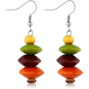 WOOD EARRINGS PAIR