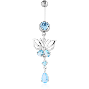 BIOFLEX JEWELLED NAVEL BANANA WITH CHARM