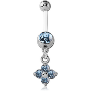 BIOFLEX JEWELLED NAVEL BANANA WITH CHARM