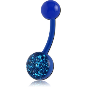 BIOFLEX GLITTER PICTURE NAVEL BANANA WITH NEON ACRYLIC BALL