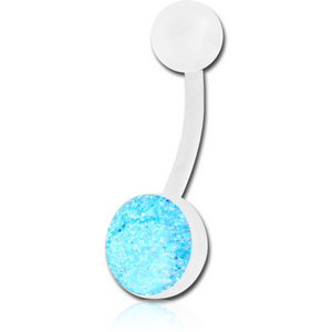 BIOFLEX GLITTER PICTURE NAVEL BANANA WITH UV ACRYLIC BALL