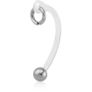 BIOFLEX SLAVE RING CURVED BARBELL WITH STEEL BALLS