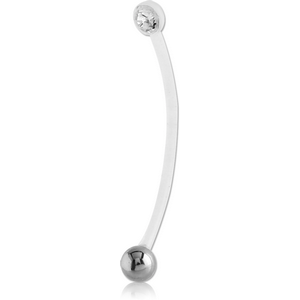 BIOFLEX SIDE JEWELLED CURVED MICRO BARBELL WITH STEEL BALL