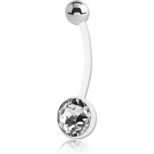 BIOFLEX JEWELLED CUP NAVEL BANANA WITH STEEL BALL