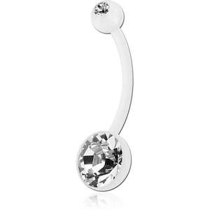 BIOFLEX JEWELLED CUP NAVEL BANANA WITH JEWELLED PUSH FIT BALL