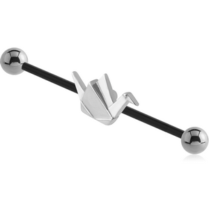 BIOFLEX INDUSTRIAL BARBELL ADJUSTABLE SLIDING CHARM WITH TITANIUM BALLS