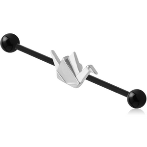 BIOFLEX INDUSTRIAL BARBELL ADJUSTABLE SLIDING CHARM WITH UV ACRYLIC BALLS