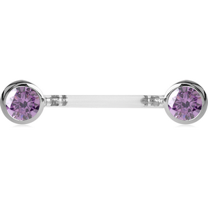 BIOFLEX PUSH FIT JEWELLED NIPPLE BARBELL - ROUNDS