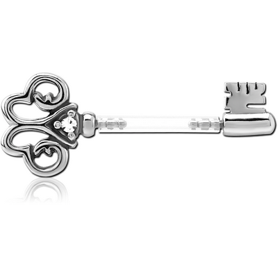 BIOFLEX PUSH FIT JEWELLED NIPPLE BARBELL - KEY