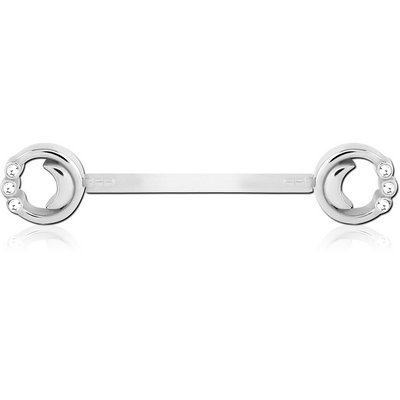 BIOFLEX PUSH FIT JEWELLED NIPPLE BARBELL