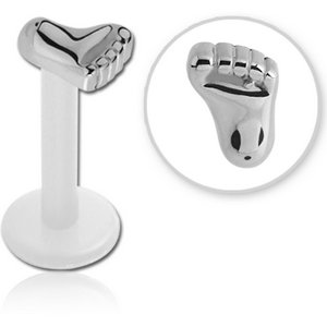 BIOFLEX INTERNAL LABRET WITH SURGICAL STEEL ATTACHMENT