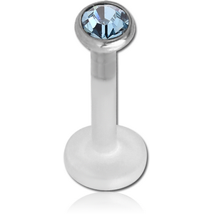 BIOFLEX INTERNAL LABRET WITH SURGICAL STEEL JEWELLED DISC