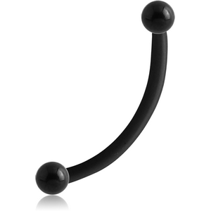 BIOFLEX INTERNAL CURVED MICRO BARBELL WITH INTERNALLY THREADED BLACKLINE SURGICAL STEEL BALLS