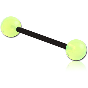 BIOFLEX MICRO BARBELL WITH UV ACRYLIC GLOW IN THE DARK BALL