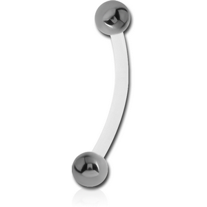 BIOFLEX CURVED MICRO BARBELL WITH TITANIUM BALLS