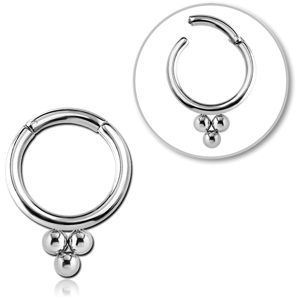 STERILE SURGICAL STEEL HINGED SEGMENT RING