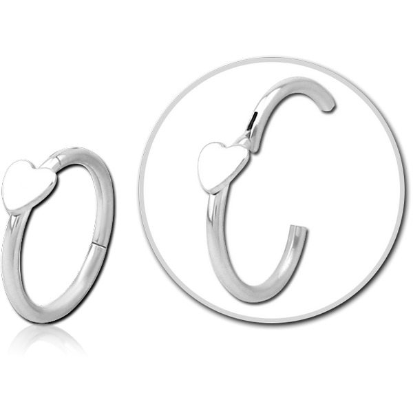STERILE SURGICAL STEEL HINGED SEGMENT RING WITH ATTACHMENT - HEART