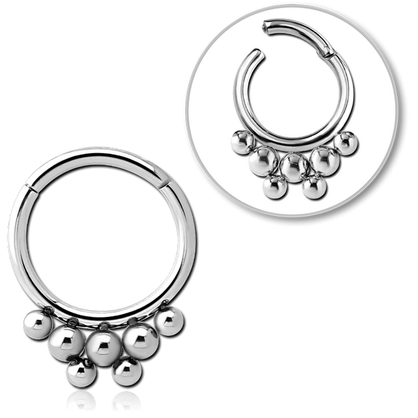 STERILE SURGICAL STEEL HINGED SEGMENT RING