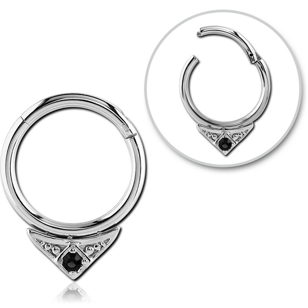 STERILE SURGICAL STEEL ROUND VALUE JEWELLED HINGED SEGMENT RING