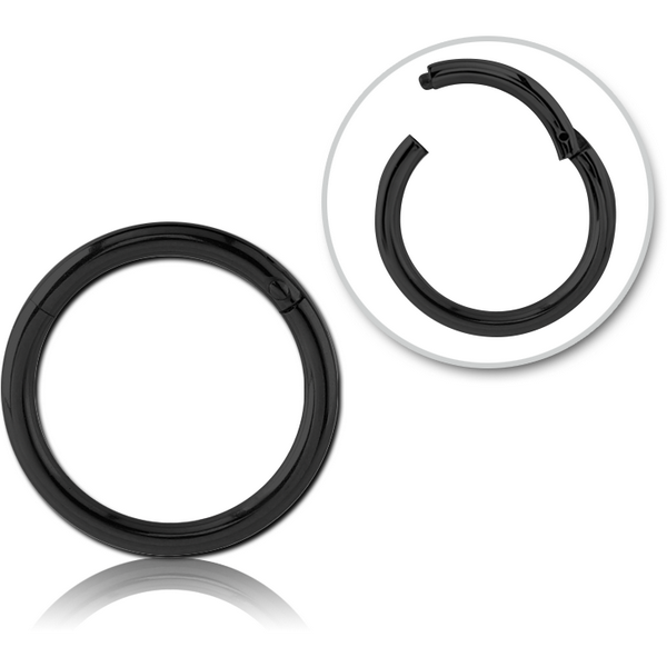STERILE BLACK PVD COATED SURGICAL STEEL HINGED SEGMENT RING