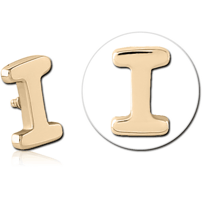 ZIROCN GOLD PVD COATED SURGICAL STEEL MICRO ATTACHMENT FOR 1.2MM INTERNALLY THREADED PINS - I