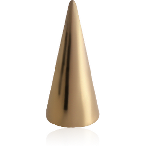 ZIRCON GOLD PVD COATED SURGICAL STEEL MICRO LONG CONE