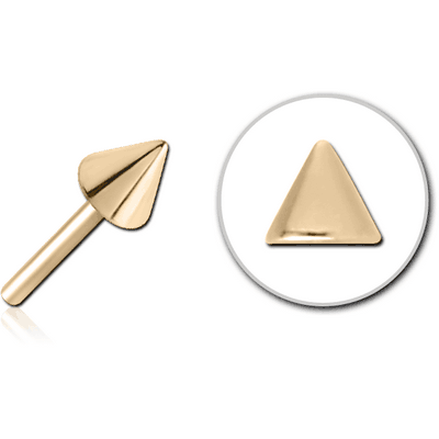 ZIRCON GOLD PVD COATED SURGICAL STEEL THREADLESS ATTACHMENT - CONE