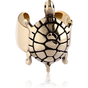 ZIRCON GOLD PVD COATED SURGICAL STEEL EAR CUFF