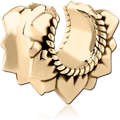 ZIRCON GOLD PVD COATED SURGICAL STEEL HALF TUNNEL