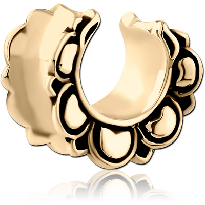 ZIRCON GOLD PVD COATED SURGICAL STEEL HALF TUNNEL
