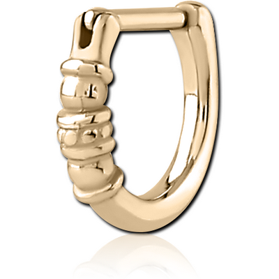 ZIRCON GOLD PVD COATED SURGICAL STEEL TRAGUS CLICKER