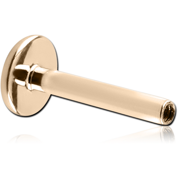 ZIRCON GOLD PVD COATED TITANIUM INTERNALLY THREADED LABRET PIN