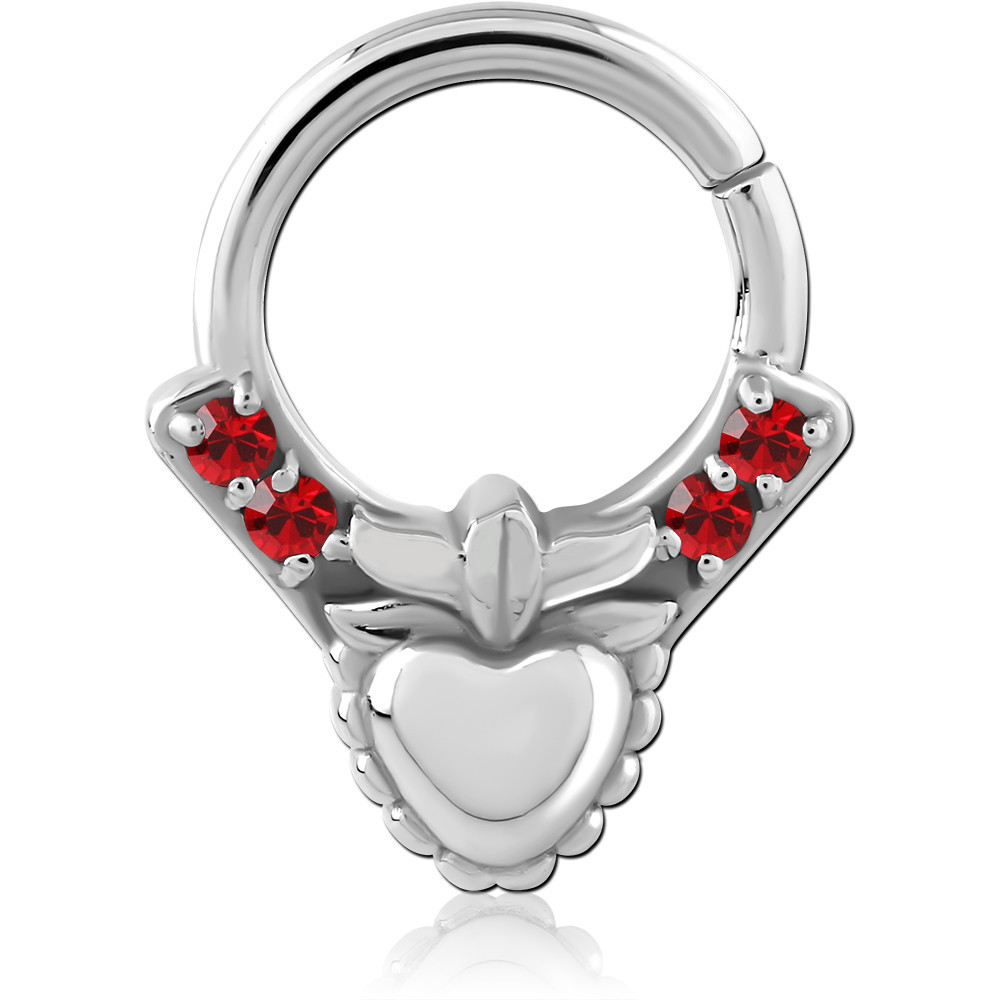 SURGICAL STEEL JEWELLED SEAMLESS RING