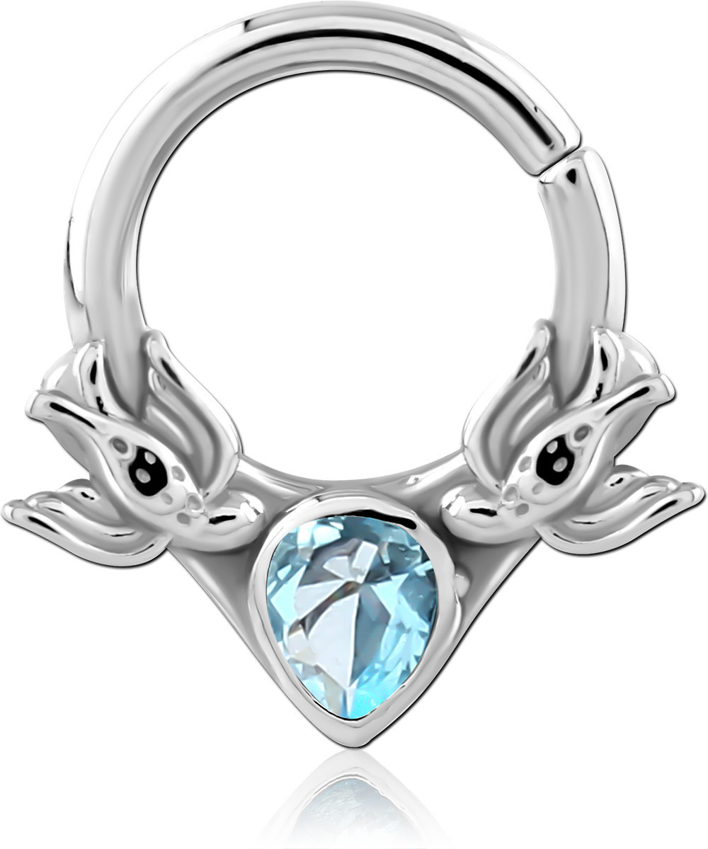 SURGICAL STEEL JEWELLED SEAMLESS RING