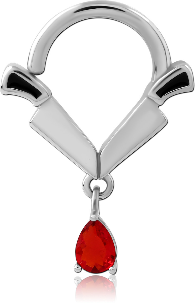 SURGICAL STEEL JEWELLED SEAMLESS RING