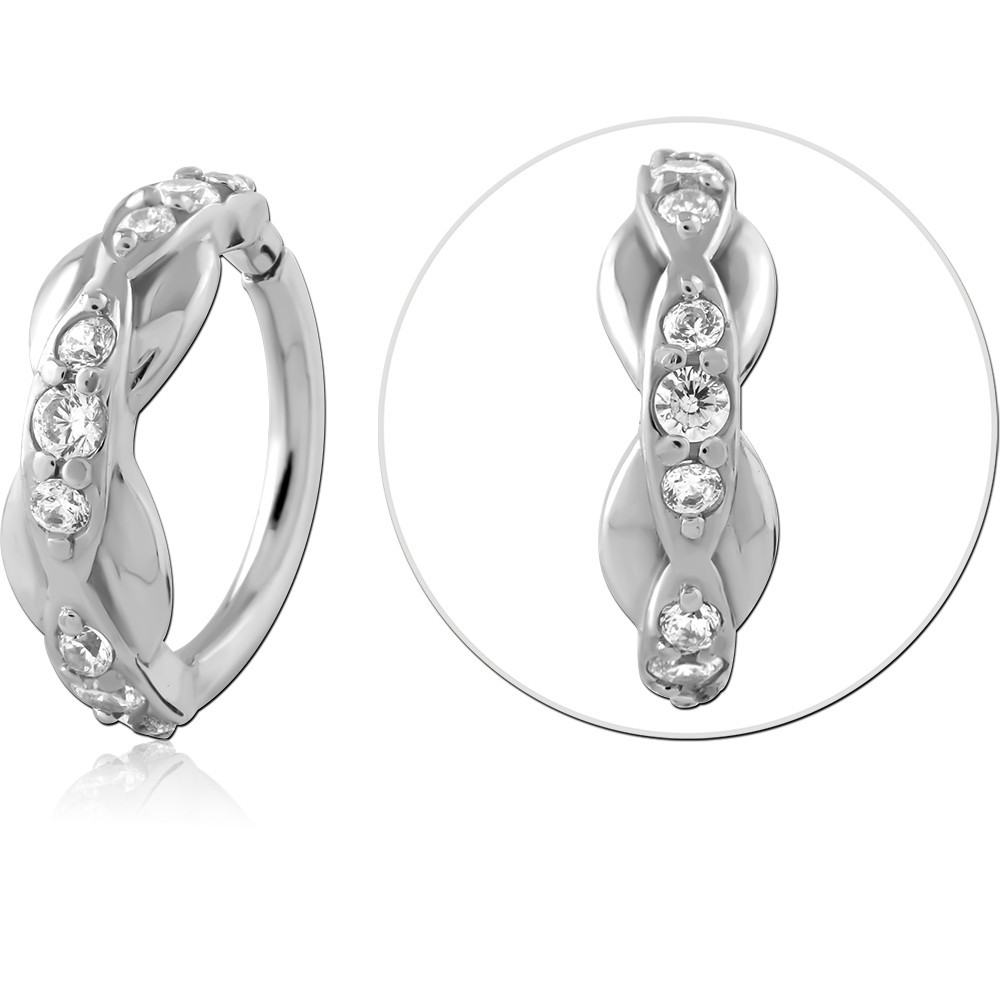SURGICAL STEEL JEWELLED SEAMLESS RING