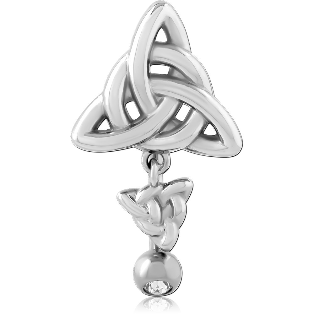 SURGICAL STEEL JEWELED NAVEL BANANA