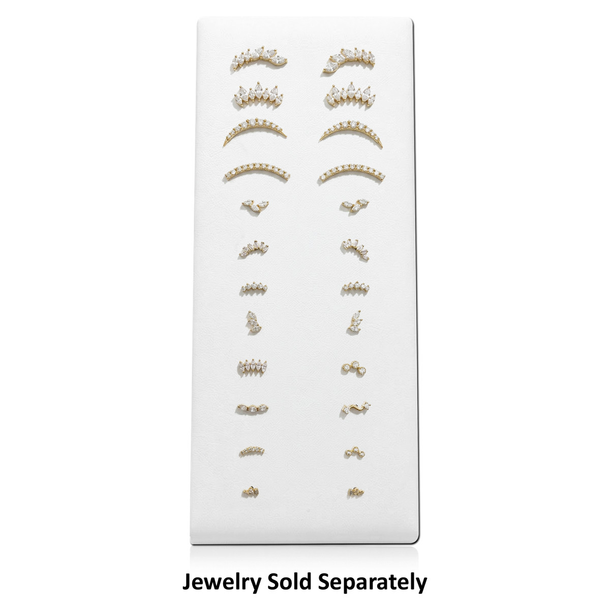 WHITE DISPLAY-IMATATION LEATHER STAND WITH LEG 6.5 CMS WIDE X 18 CMS LENGTH X 5 CMS BASE SIZE