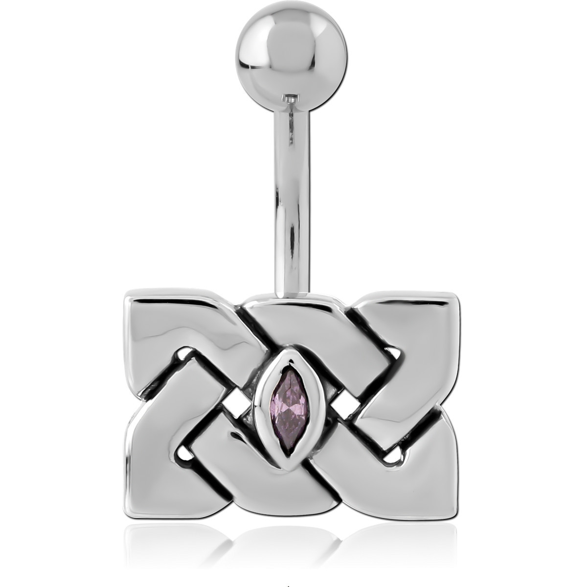 SURGICAL STEEL JEWELED NAVEL BANANA
