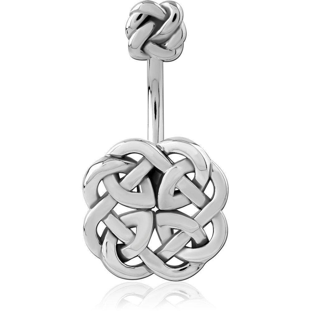 SURGICAL STEEL JEWELLED NAVEL BANANA