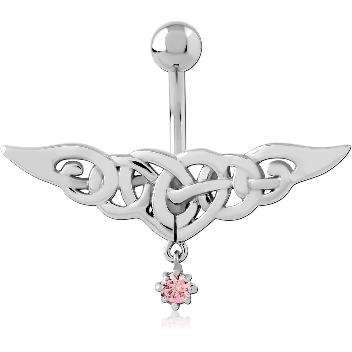 SURGICAL STEEL JEWELED NAVEL BANANA