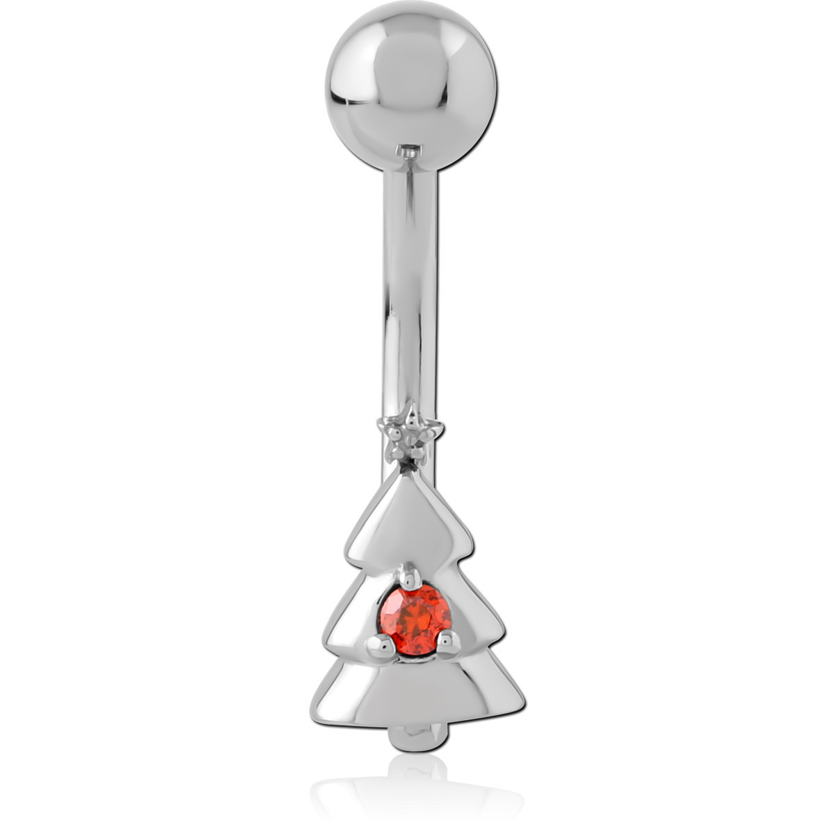 SURGICAL STEEL JEWELLED NAVEL BANANA