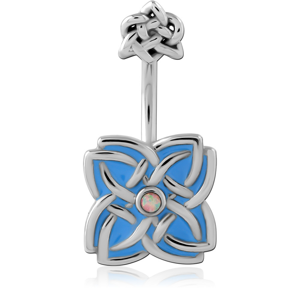 SURGICAL STEEL JEWELLED NAVEL BANANA