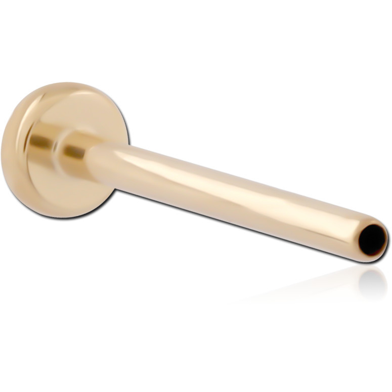 GOLD PVD 18K COATED TITANIUM THREADLESS LABRET PIN
