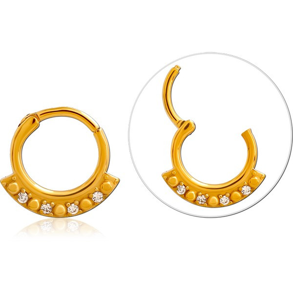 GOLD PVD COATED SURGICAL STEEL JEWELLED MULTI PURPOSE CLICKER