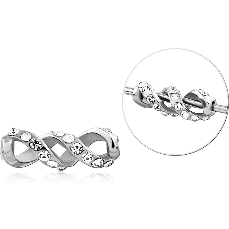 SURGICAL STEEL ADJUSTABLE SLIDING CHARM FOR INDUSTRIAL BARBELL